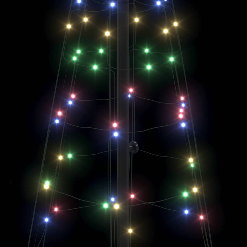 LED božićno drvce EKENAS 250 cm 390 LED lampica Višebojno Čelik