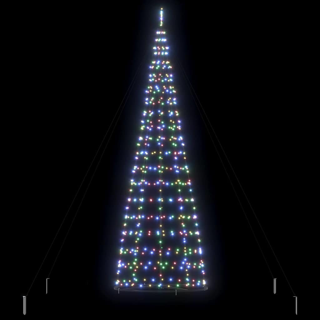 LED božićno drvce EKENAS 400 cm 800 LED lampica Višebojno Čelik