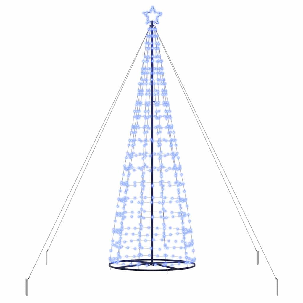 LED božićno drvce EKENAS 400 cm 800 LED lampica Plava Čelik