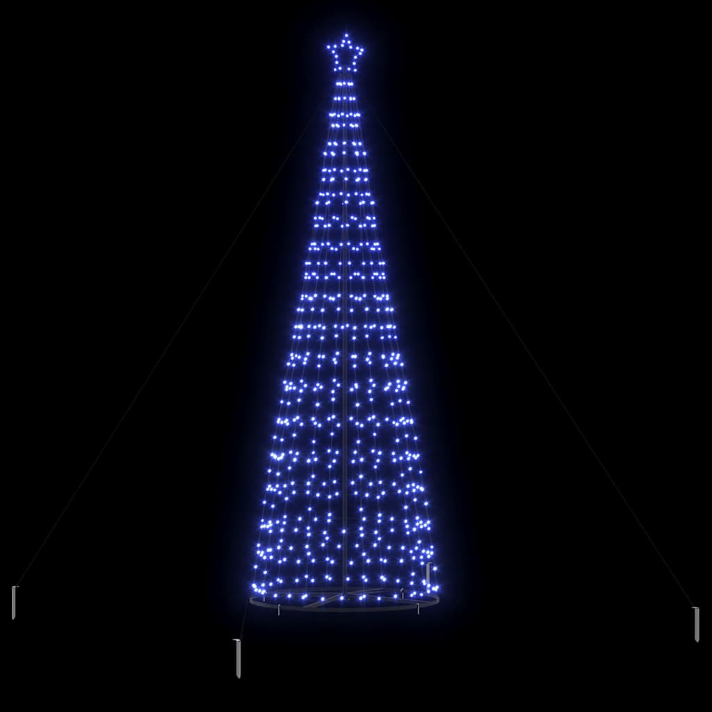 LED božićno drvce EKENAS 400 cm 800 LED lampica Plava Čelik