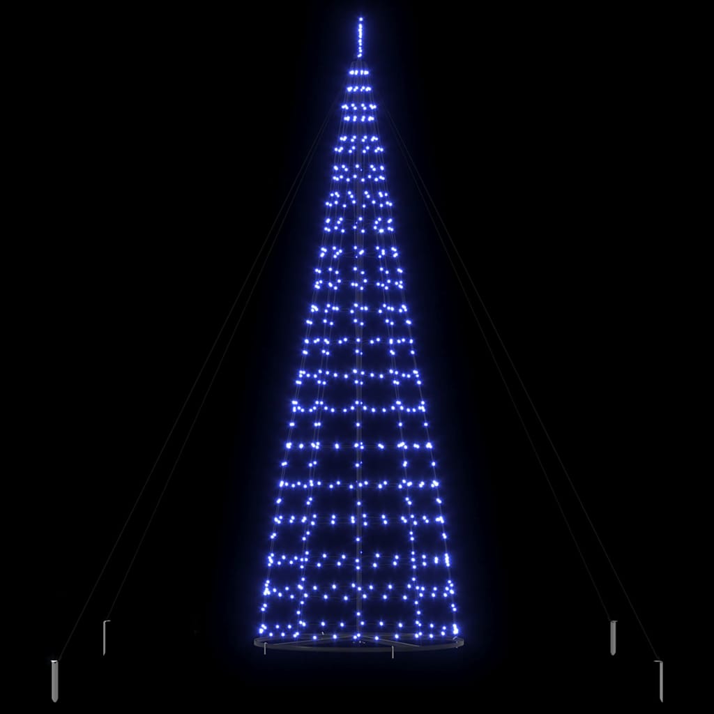 LED božićno drvce EKENAS 400 cm 800 LED lampica Plava Čelik