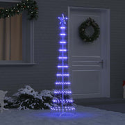LED božićno drvce s stalakom Plava 51 x 51 x 190 cm Metal