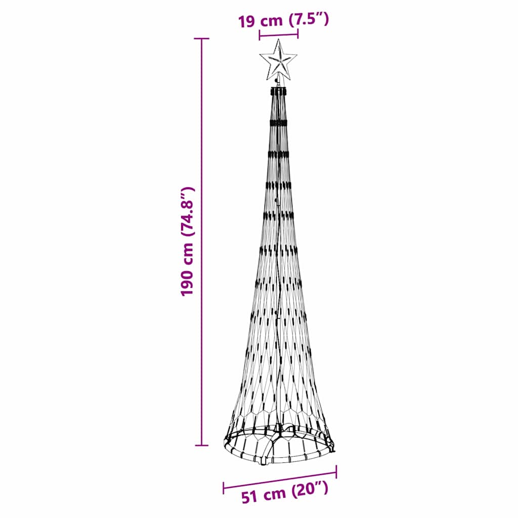 LED božićno drvce s stalakom Plava 51 x 51 x 190 cm Metal