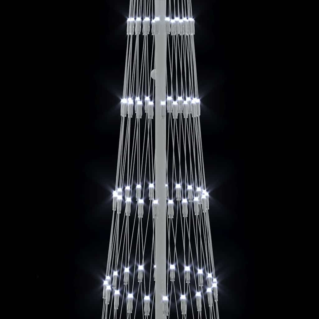 LED božićno drvce s stalakom Hladna bijela 250 cm Metal