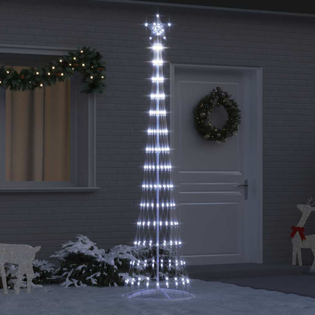 LED božićno drvce s stalakom Hladna bijela 250 cm Metal