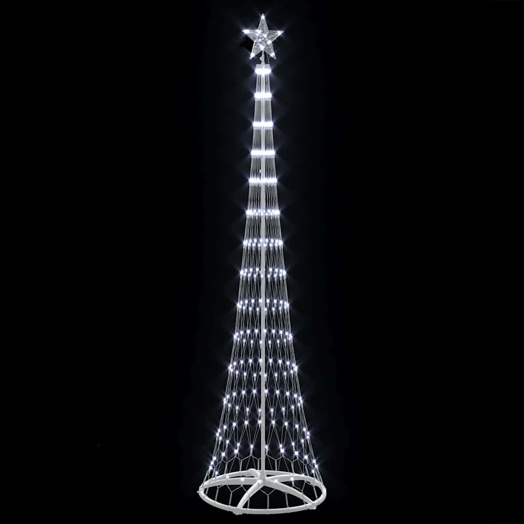 LED božićno drvce s stalakom Hladna bijela 250 cm Metal