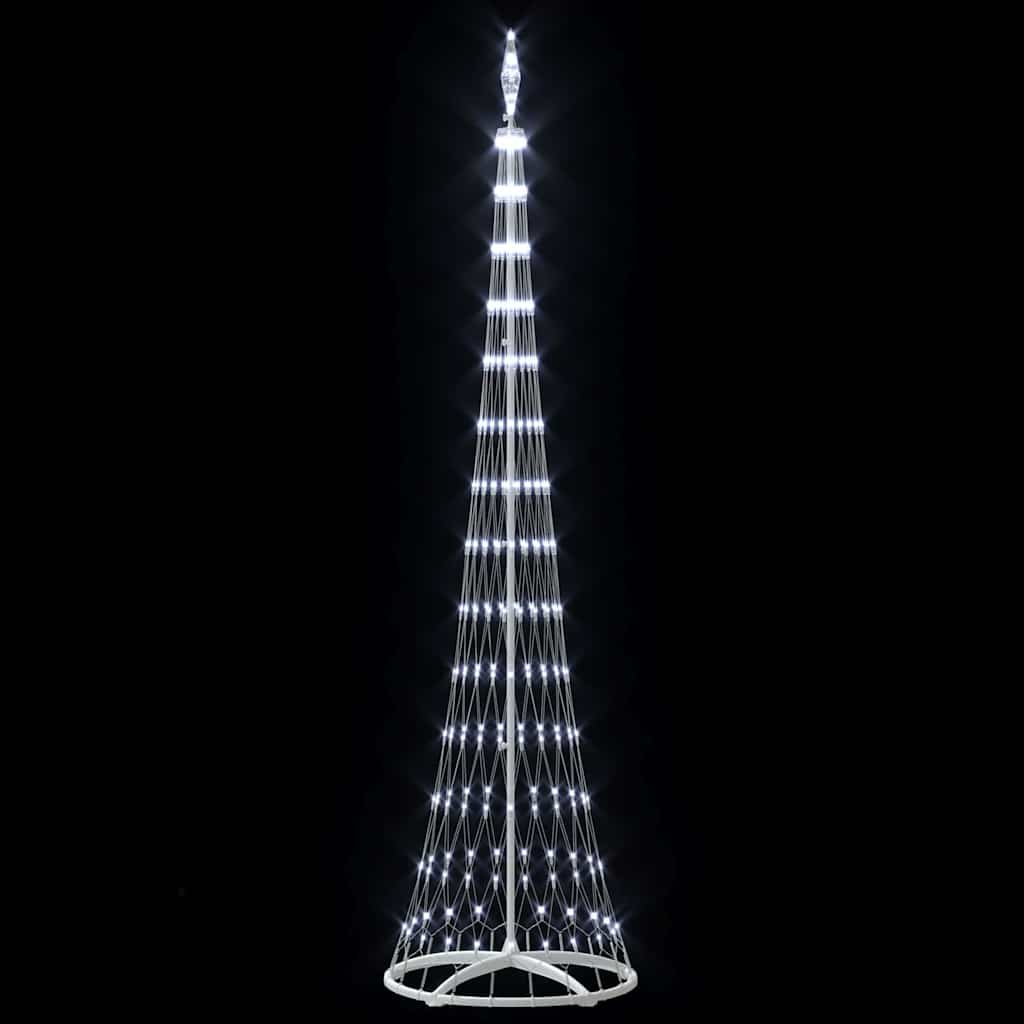 LED božićno drvce s stalakom Hladna bijela 250 cm Metal