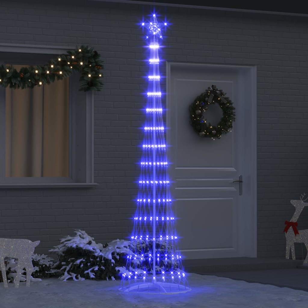 LED božićno drvce s 290 LED svjetlima Plava 250 cm Metal