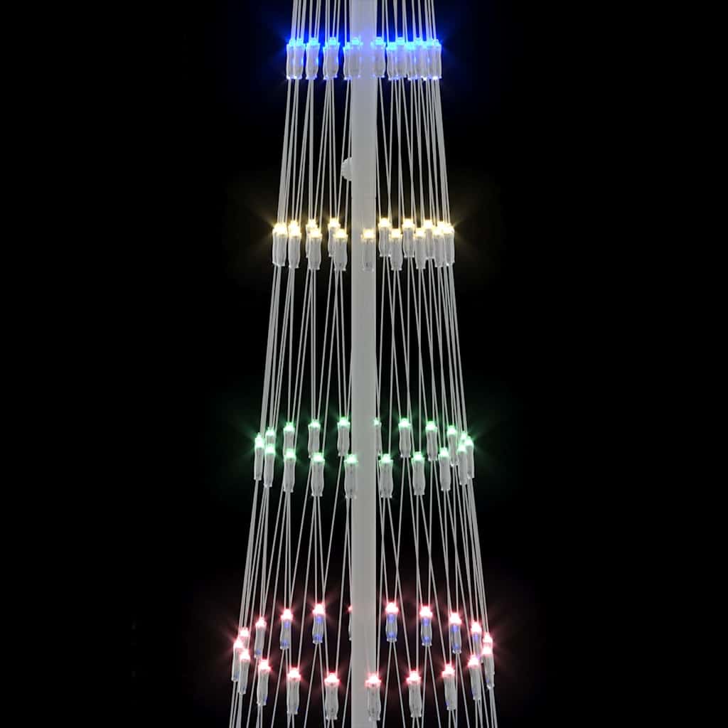 LED božićno drvce s 290 LED svjetlima Šareni 250 cm Metal