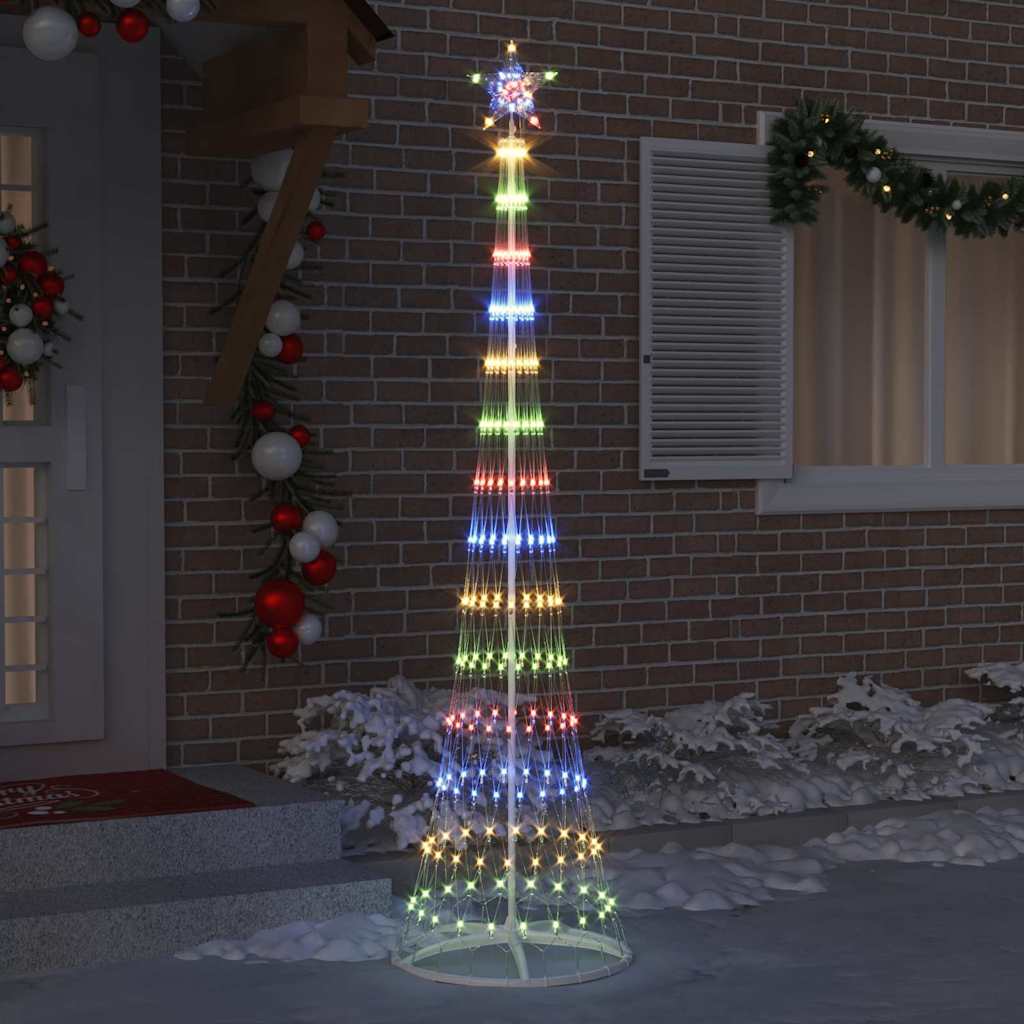LED božićno drvce s 290 LED svjetlima Šareni 250 cm Metal