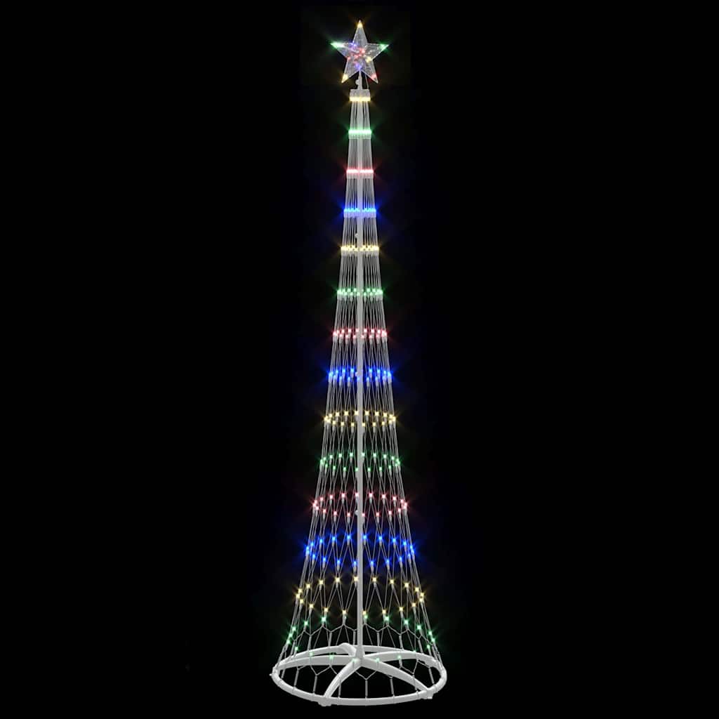 LED božićno drvce s 290 LED svjetlima Šareni 250 cm Metal