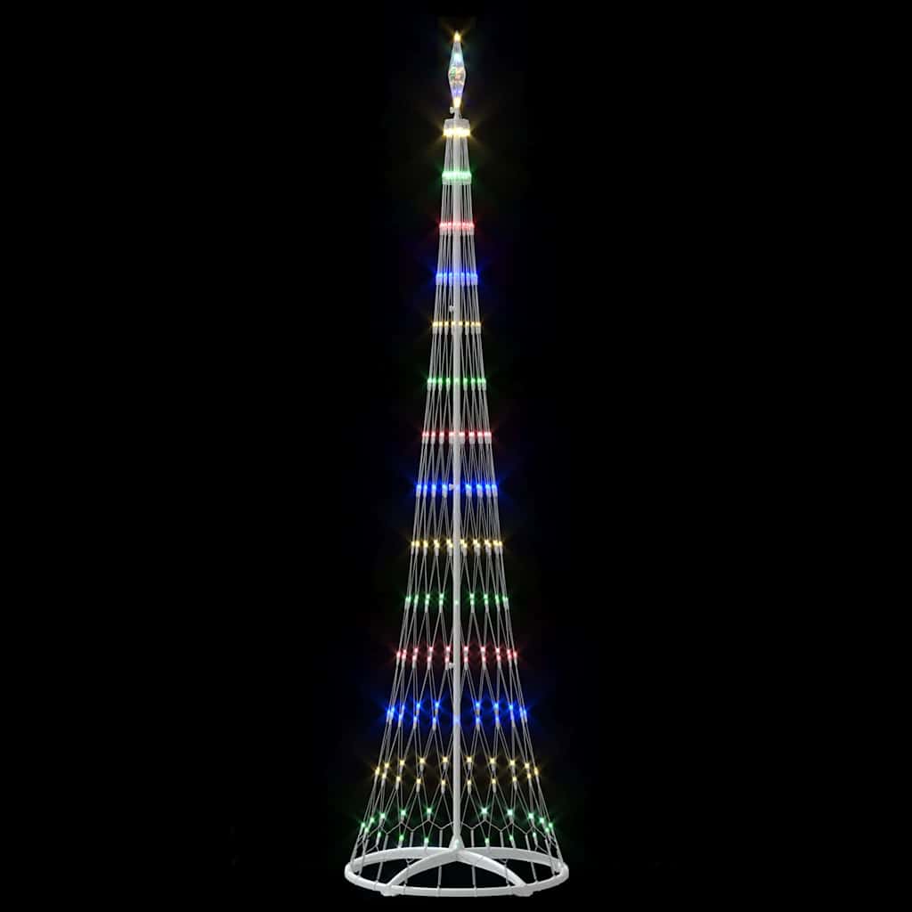 LED božićno drvce s 290 LED svjetlima Šareni 250 cm Metal