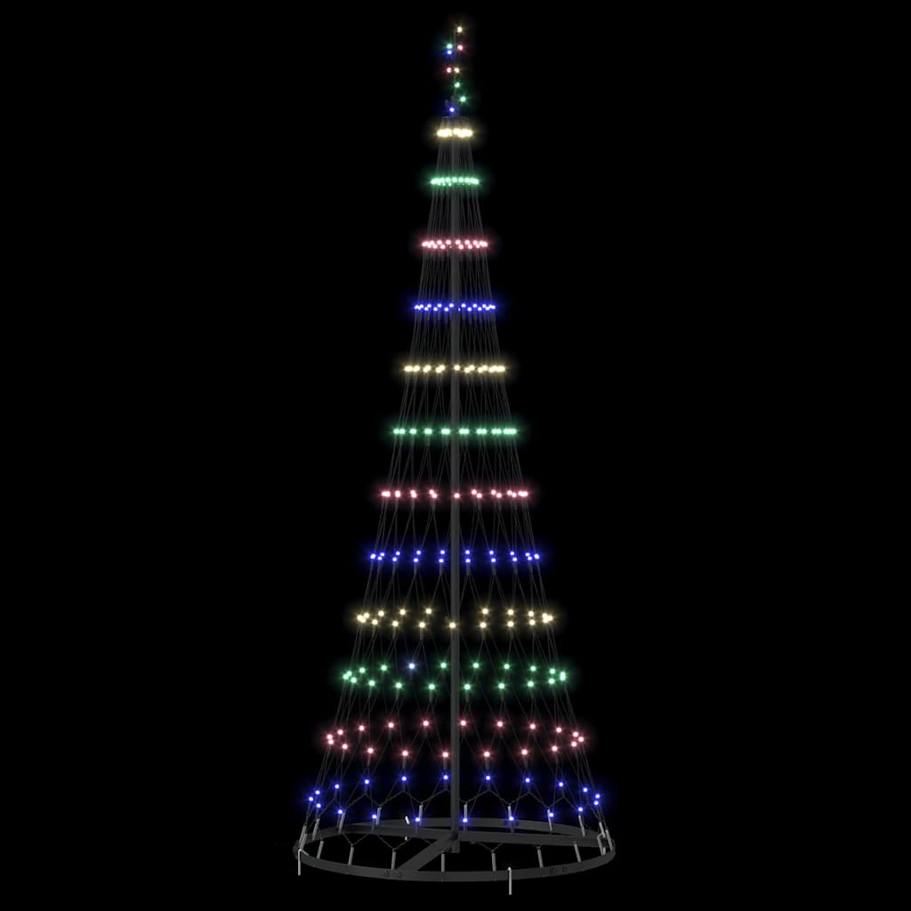 LED božićno drvce s 230 LED svjetlima Šareni 184.5 cm Metal