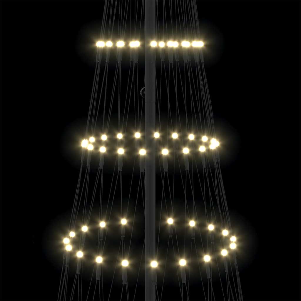 LED božićno drvce s 295 LED svjetlima Topla bijela 250 cm Metal