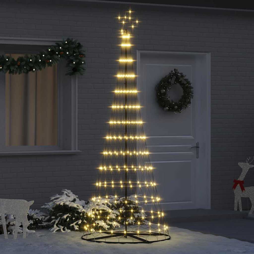 LED božićno drvce s 295 LED svjetlima Topla bijela 250 cm Metal