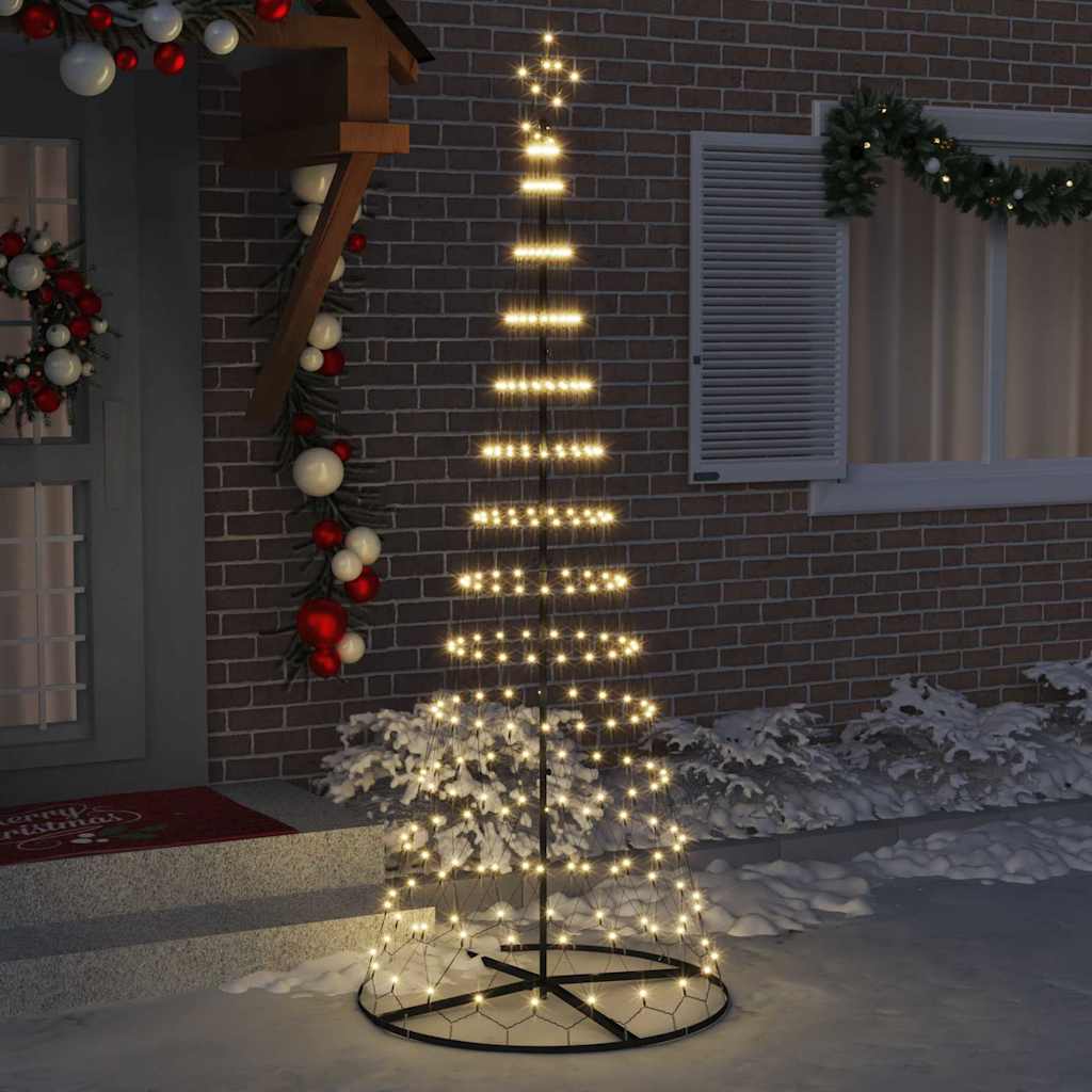 LED božićno drvce s 295 LED svjetlima Topla bijela 250 cm Metal