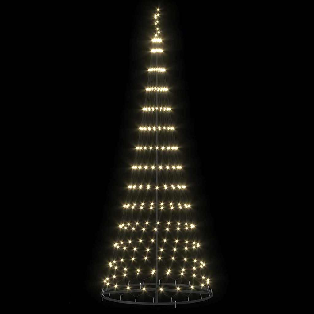 LED božićno drvce s 295 LED svjetlima Topla bijela 250 cm Metal