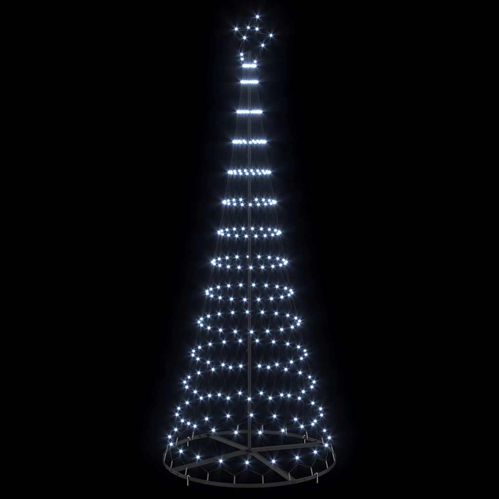 LED božićno drvce s stalakom Hladna bijela 250 cm Metal