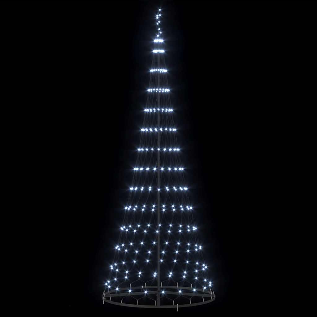 LED božićno drvce s stalakom Hladna bijela 250 cm Metal