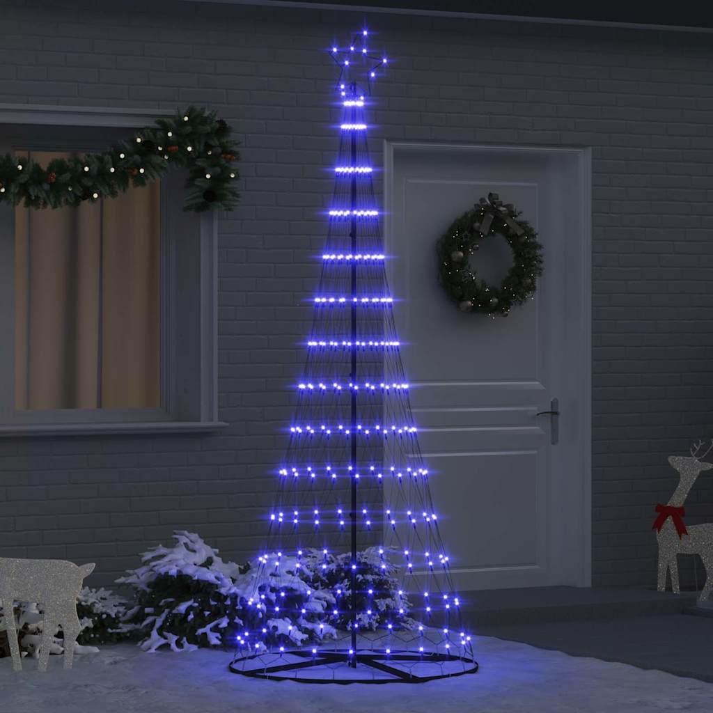 LED božićno drvce s 295 LED svjetlima Plava 250 cm Metal