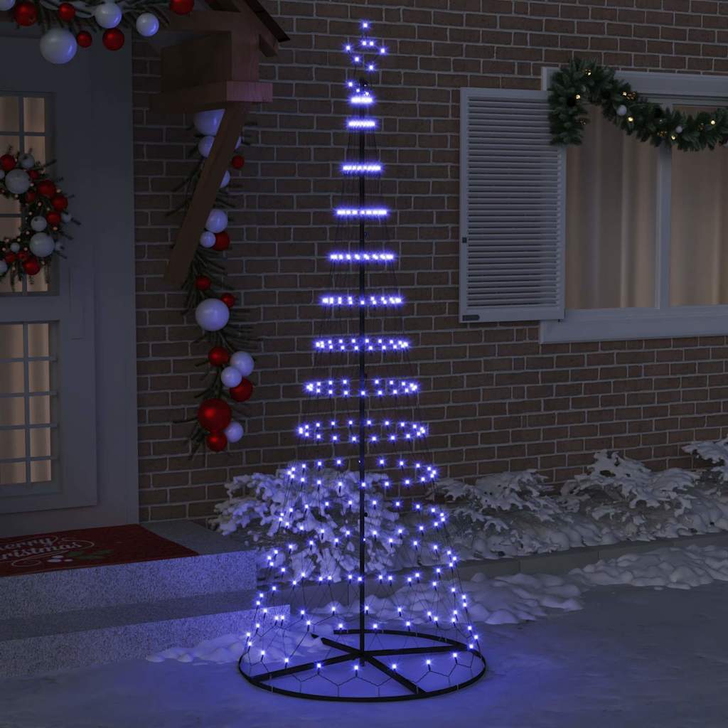 LED božićno drvce s 295 LED svjetlima Plava 250 cm Metal