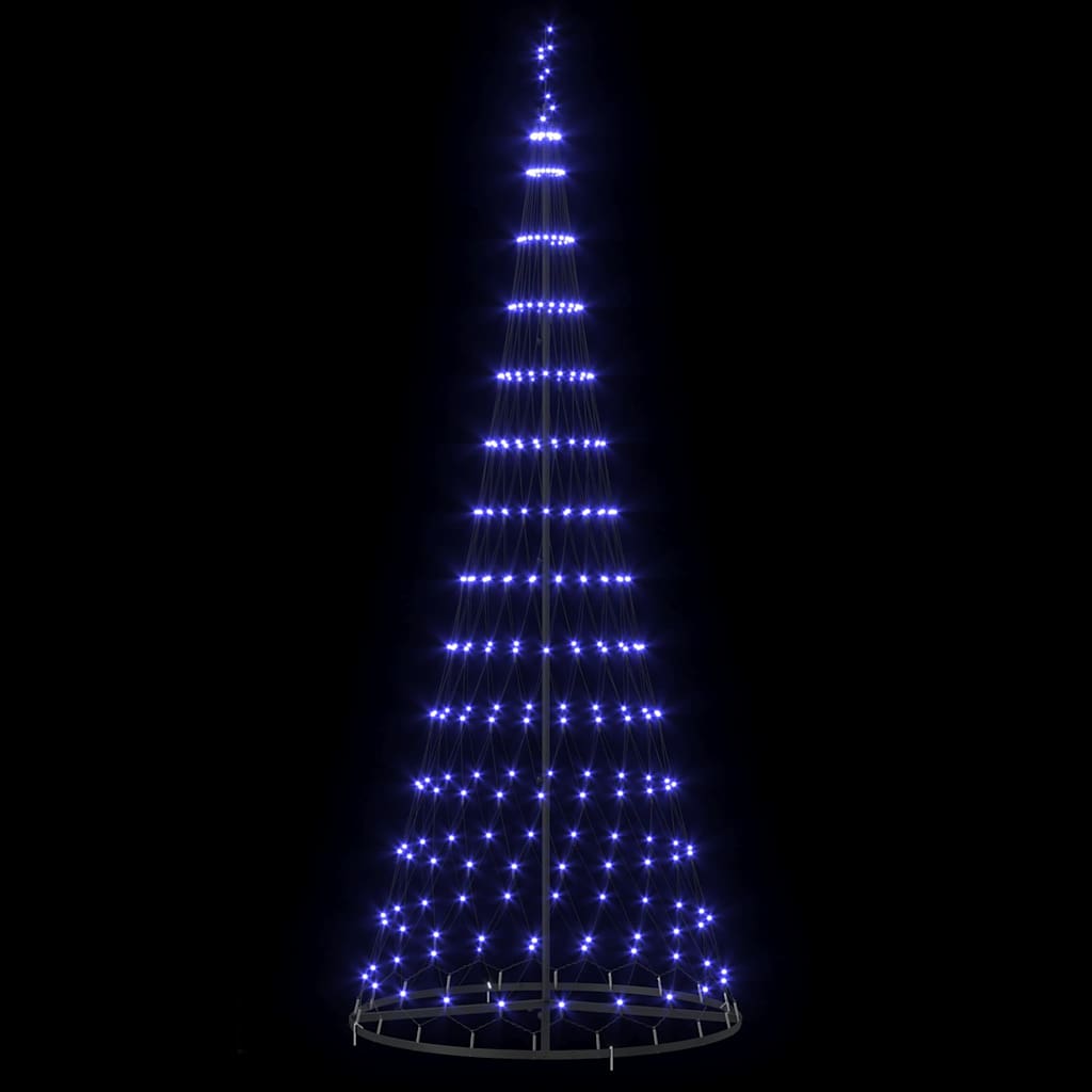 LED božićno drvce s 295 LED svjetlima Plava 250 cm Metal