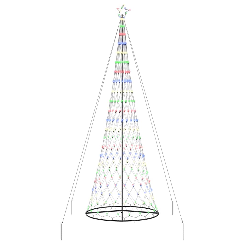 LED božićno drvce s 455 LED svjetlima Šareni 399 cm Metal