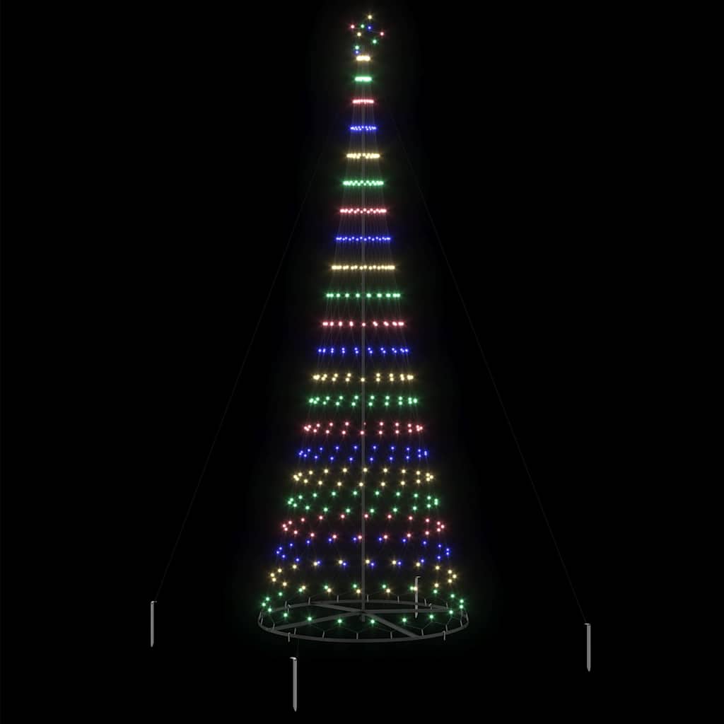 LED božićno drvce s 455 LED svjetlima Šareni 399 cm Metal
