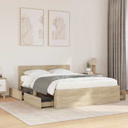 Krevetna konstrukcija s uzglavljem 2 pcs Sonoma 137 x 188 cm