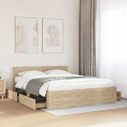 Krevetna konstrukcija s uzglavljem 2 pcs Sonoma 153 x 203 cm