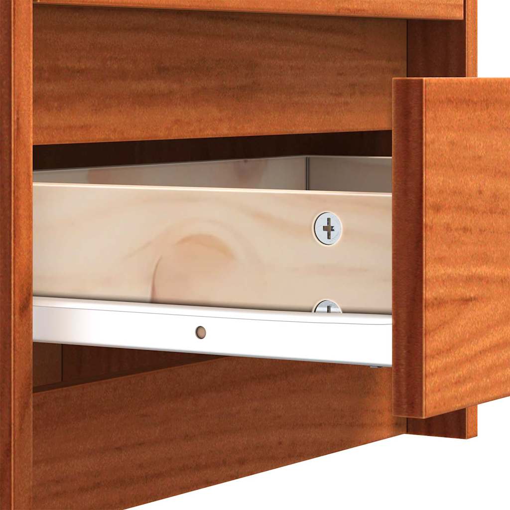 Noćni ormarići 2 pcs Vosak smeđa 40 x 30.5 x 35.5 cm Borovina