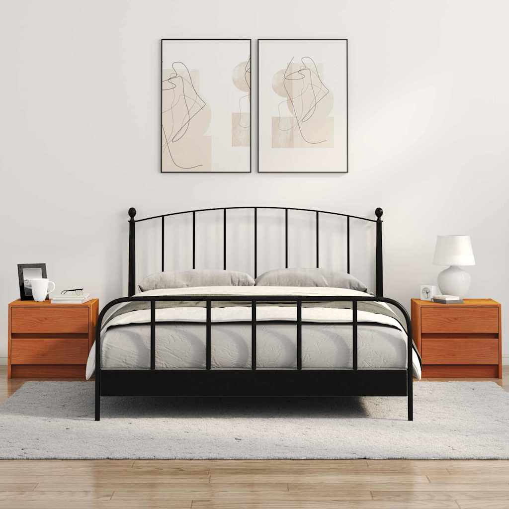 Noćni ormarići 2 pcs Vosak smeđa 40 x 30.5 x 35.5 cm Borovina