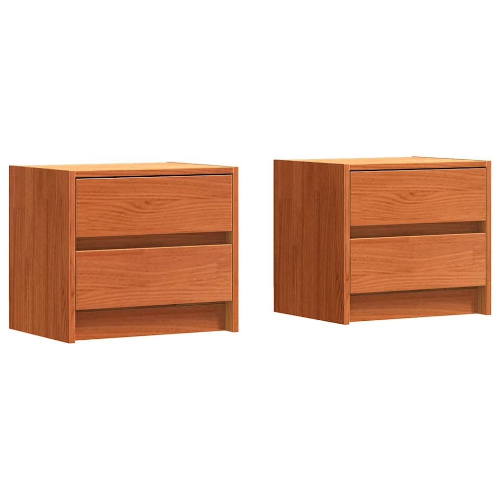 Noćni ormarići 2 pcs Vosak smeđa 40 x 30.5 x 35.5 cm Borovina
