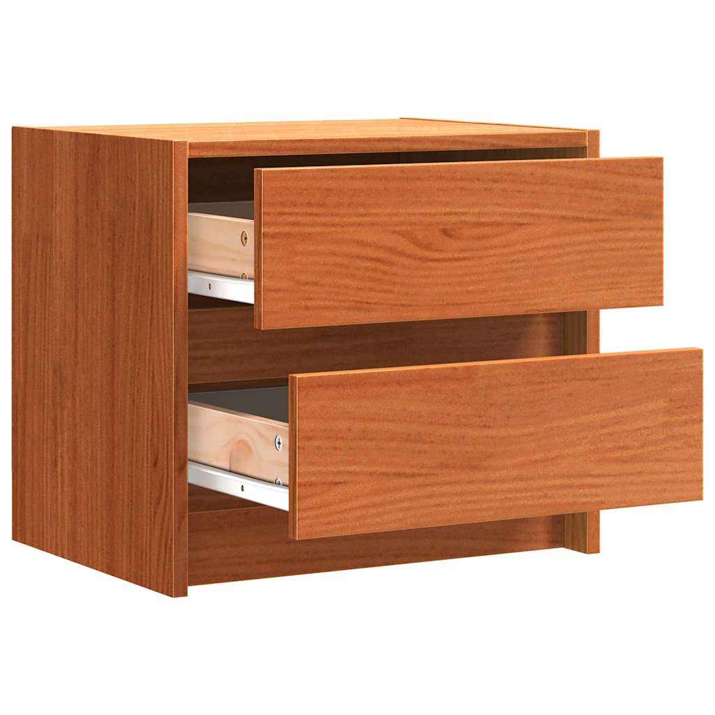 Noćni ormarići 2 pcs Vosak smeđa 40 x 30.5 x 35.5 cm Borovina