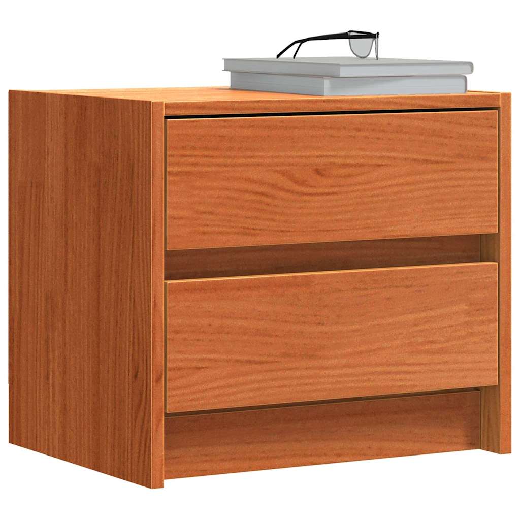 Noćni ormarići 2 pcs Vosak smeđa 40 x 30.5 x 35.5 cm Borovina