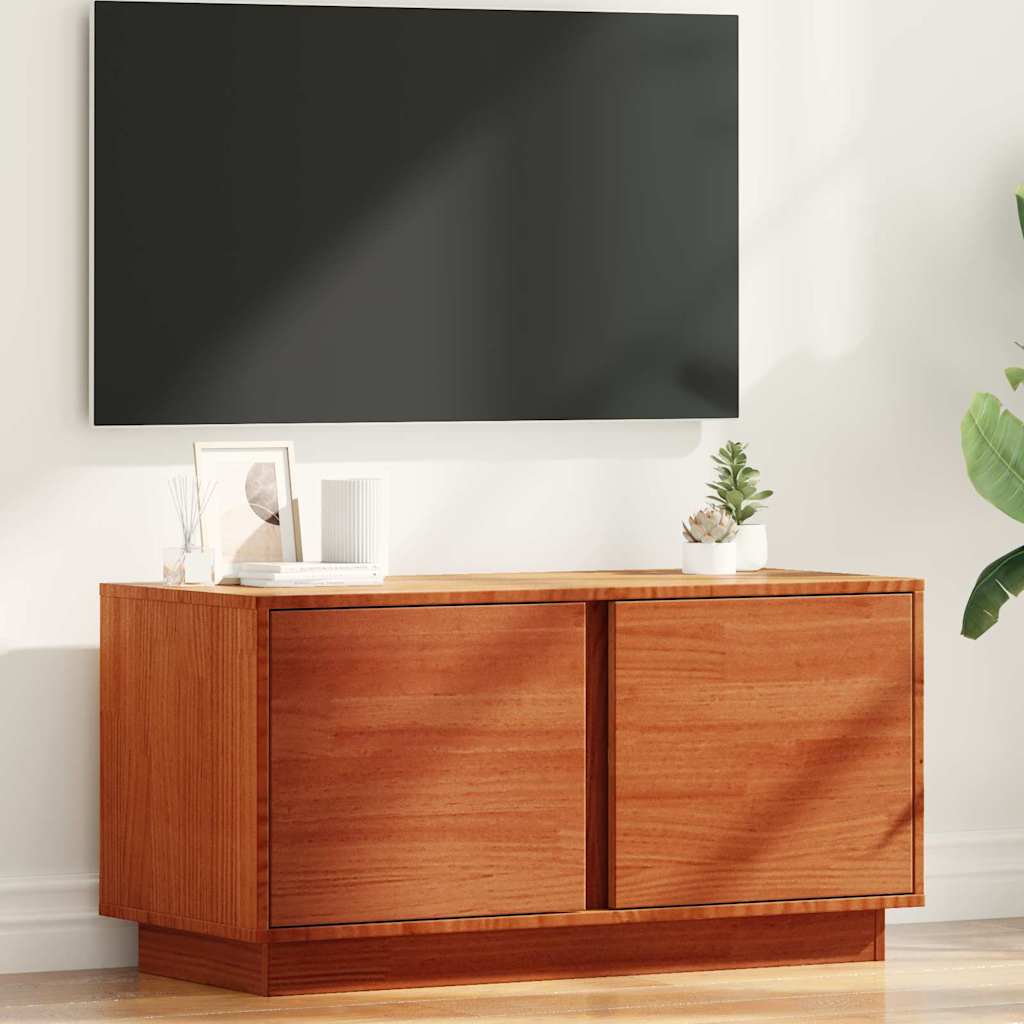 TV ormar Vosak smeđa 80 x 35 x 40,5 cm Čvrsto borovo drvo