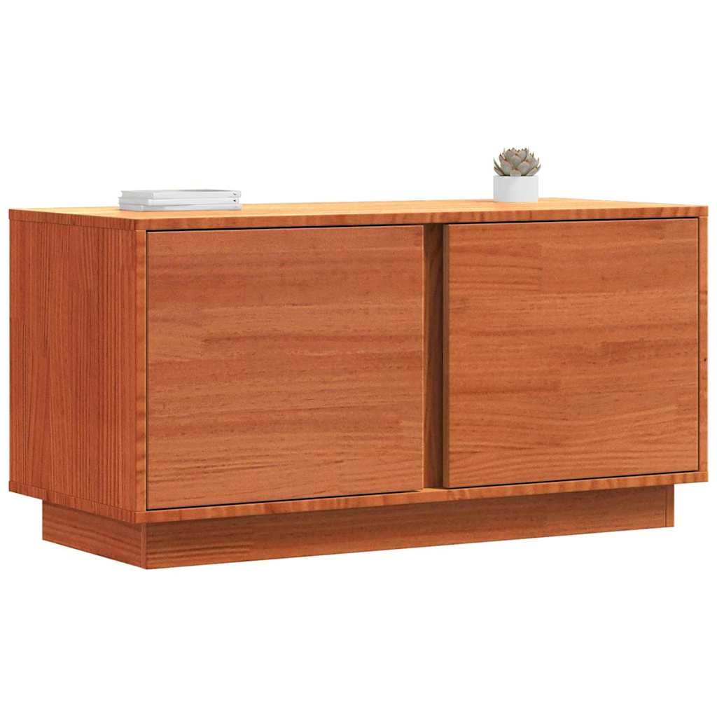 TV ormar Vosak smeđa 80 x 35 x 40,5 cm Čvrsto borovo drvo