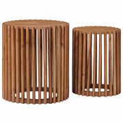 Set ručno rađenih bočnih stolova 2 pcs Smeđa 40 x 40 x 45 cm