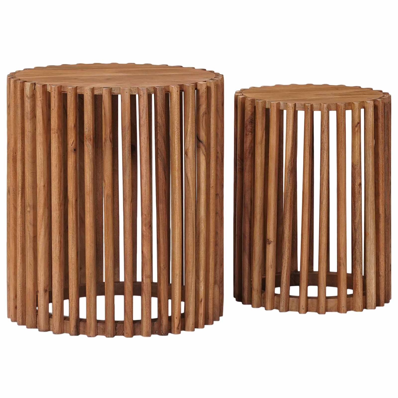 Set ručno rađenih bočnih stolova 2 pcs Smeđa 40 x 40 x 45 cm