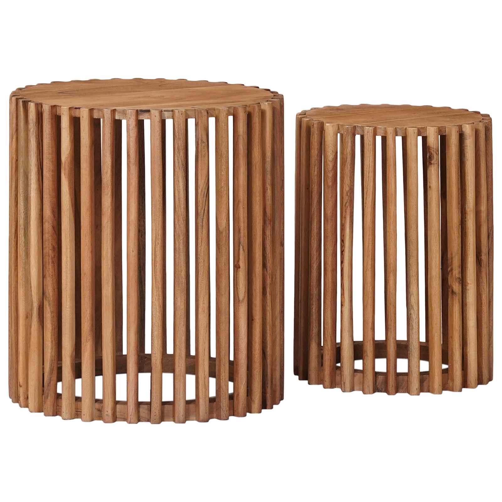 Set ručno rađenih bočnih stolova 2 pcs Smeđa 40 x 40 x 45 cm