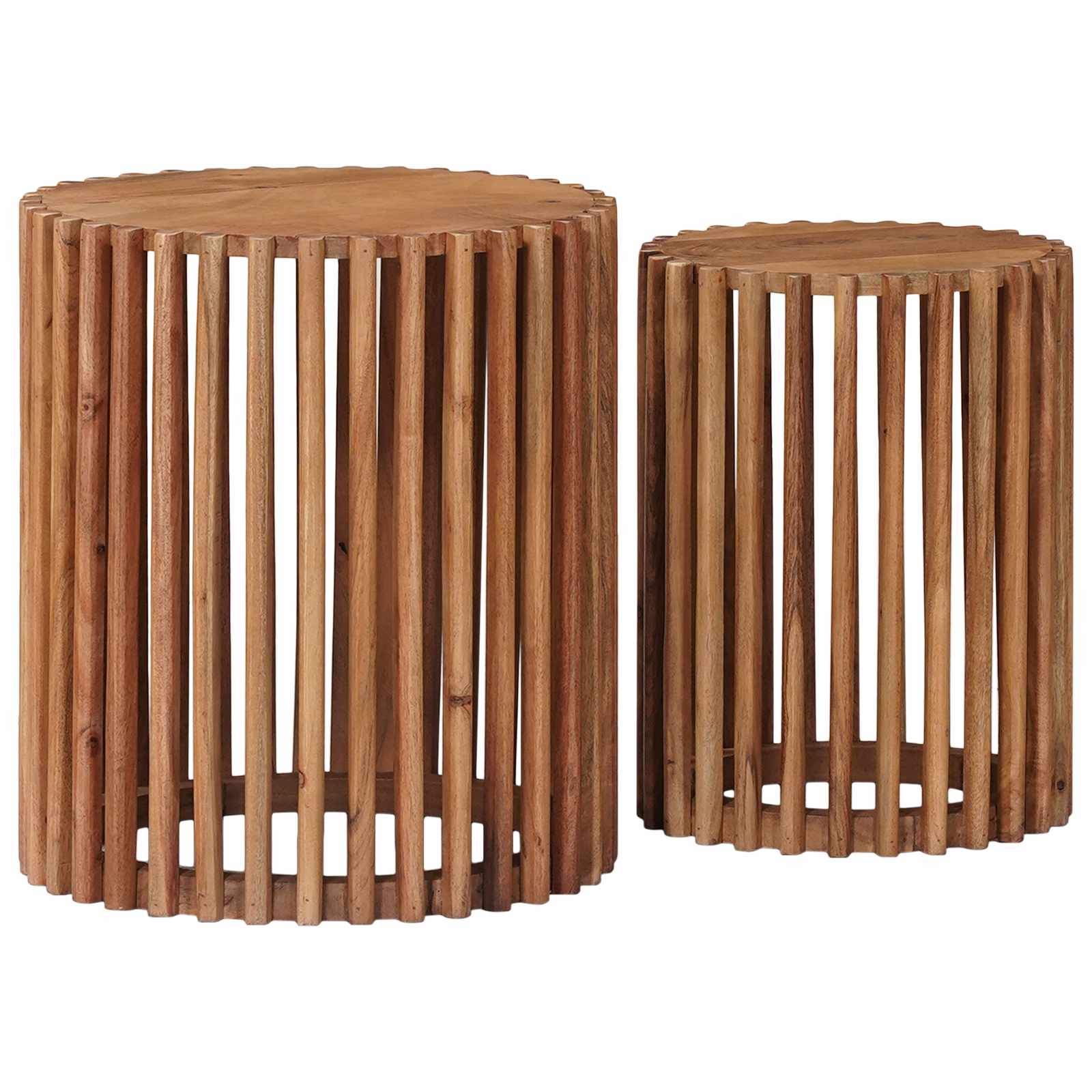 Set ručno rađenih bočnih stolova 2 pcs Smeđa 40 x 40 x 45 cm