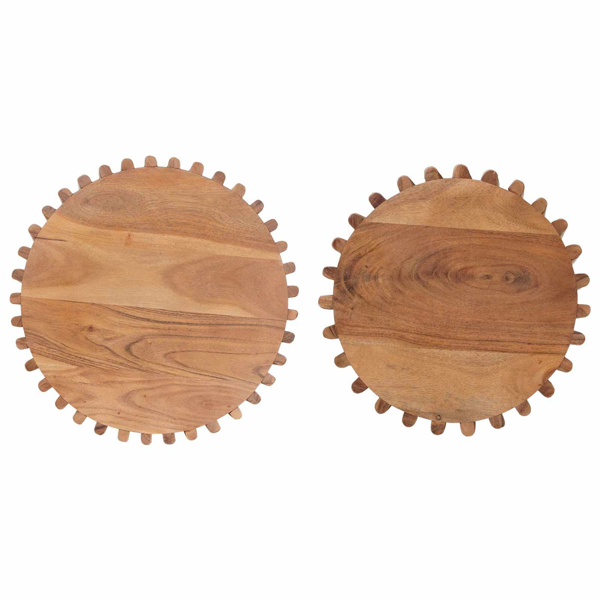Set ručno rađenih bočnih stolova 2 pcs Smeđa 40 x 40 x 45 cm