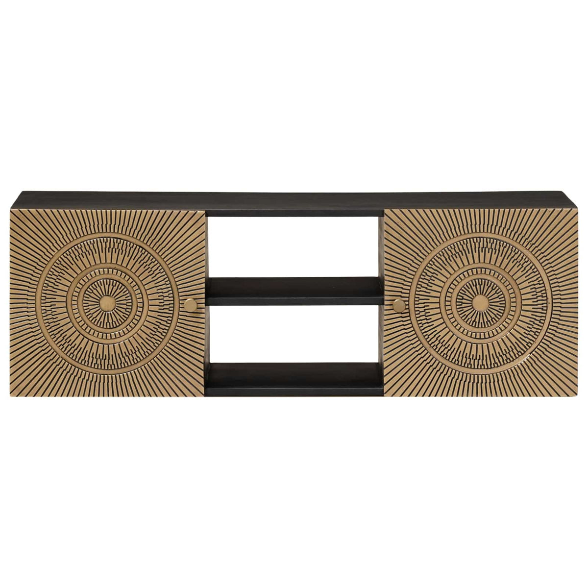 TV ormar s policom s pohranom s vratima Mjed 105 x 30 x 35 cm