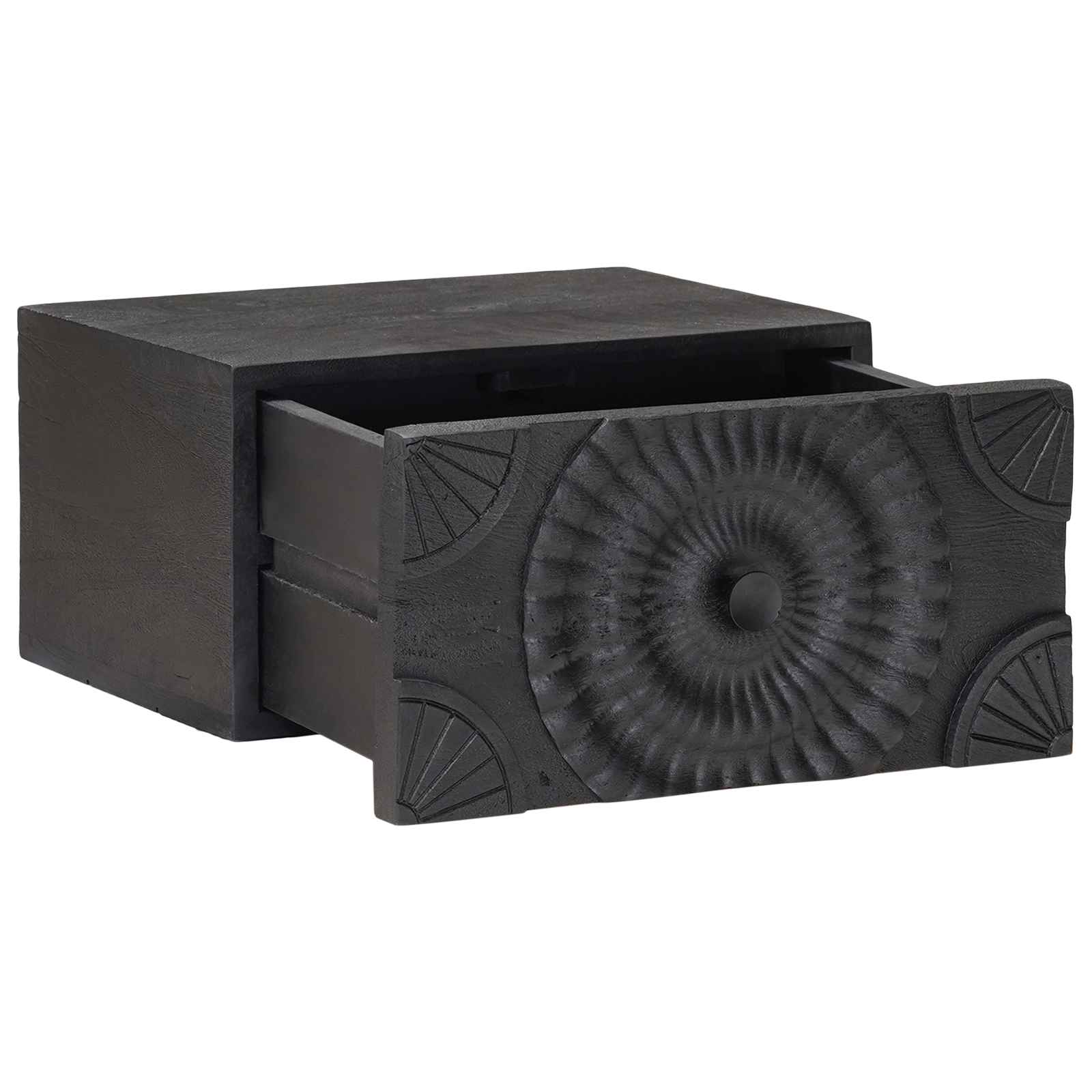 Noćni ormar s ladicama Crna 40 x 30 x 20 cm