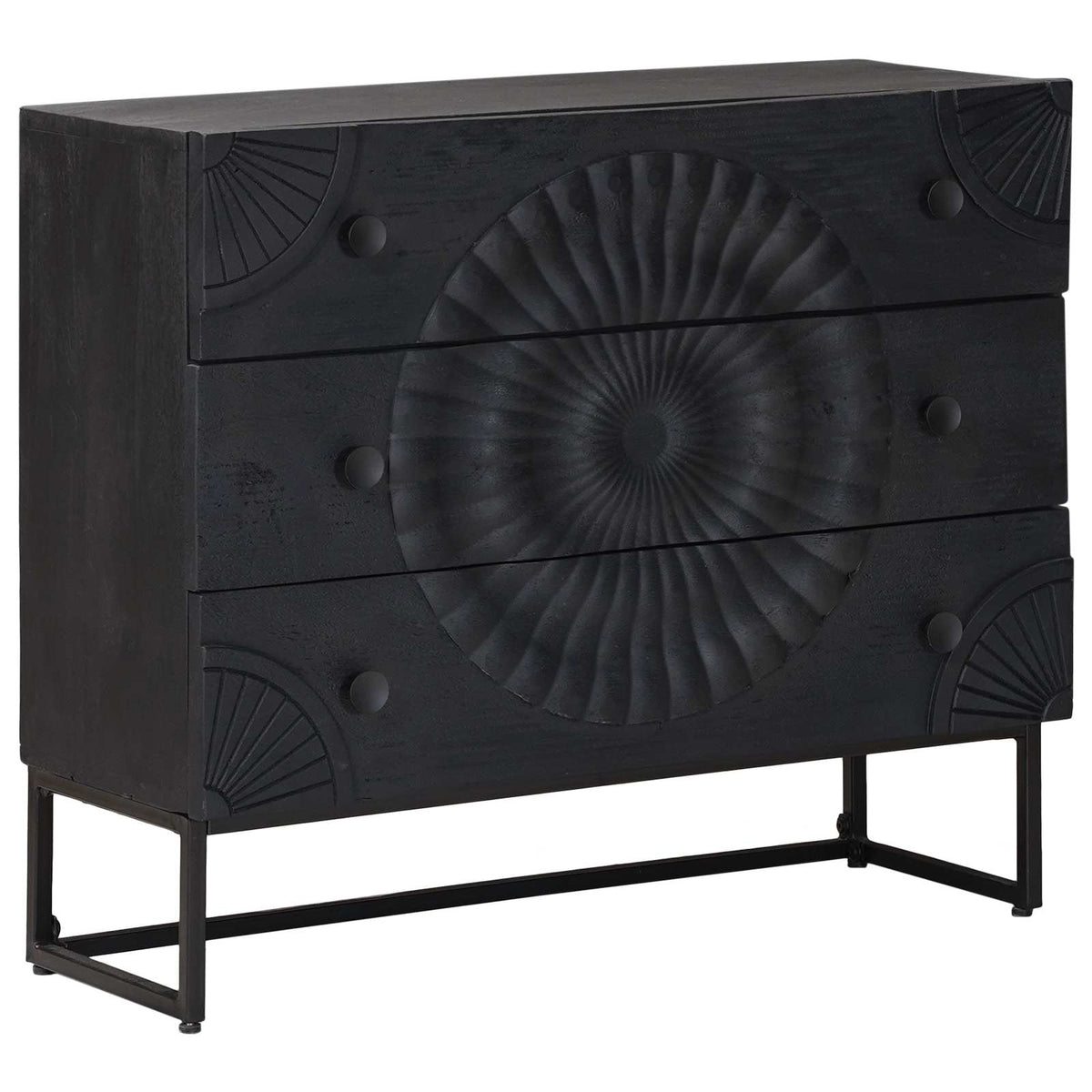 Ormar s ladicama s ladicama Crna 75 x 30 x 65 cm