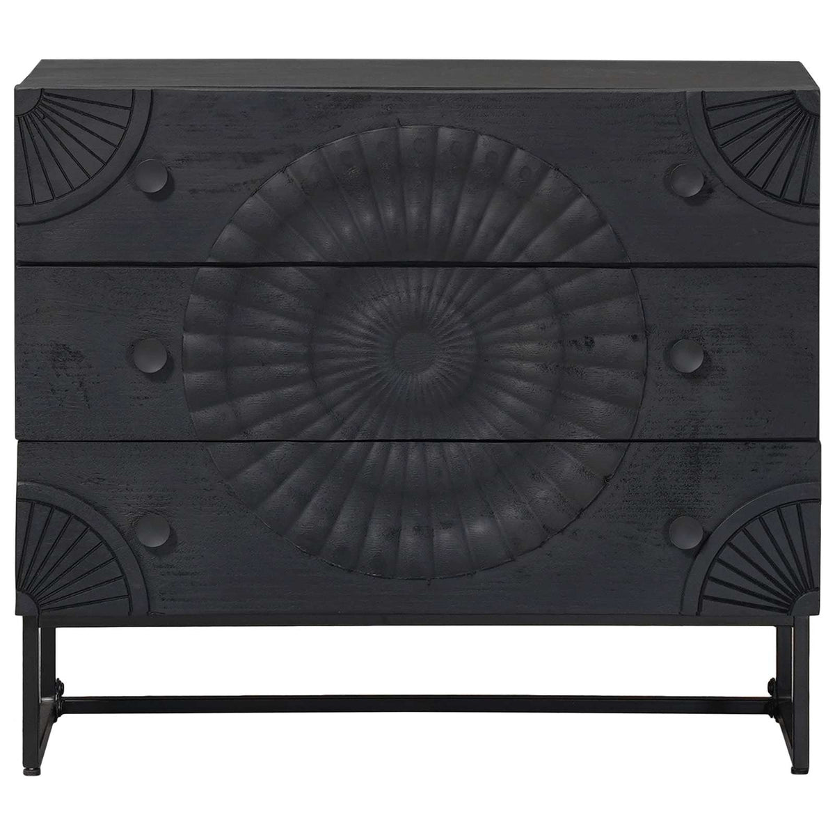 Ormar s ladicama s ladicama Crna 75 x 30 x 65 cm