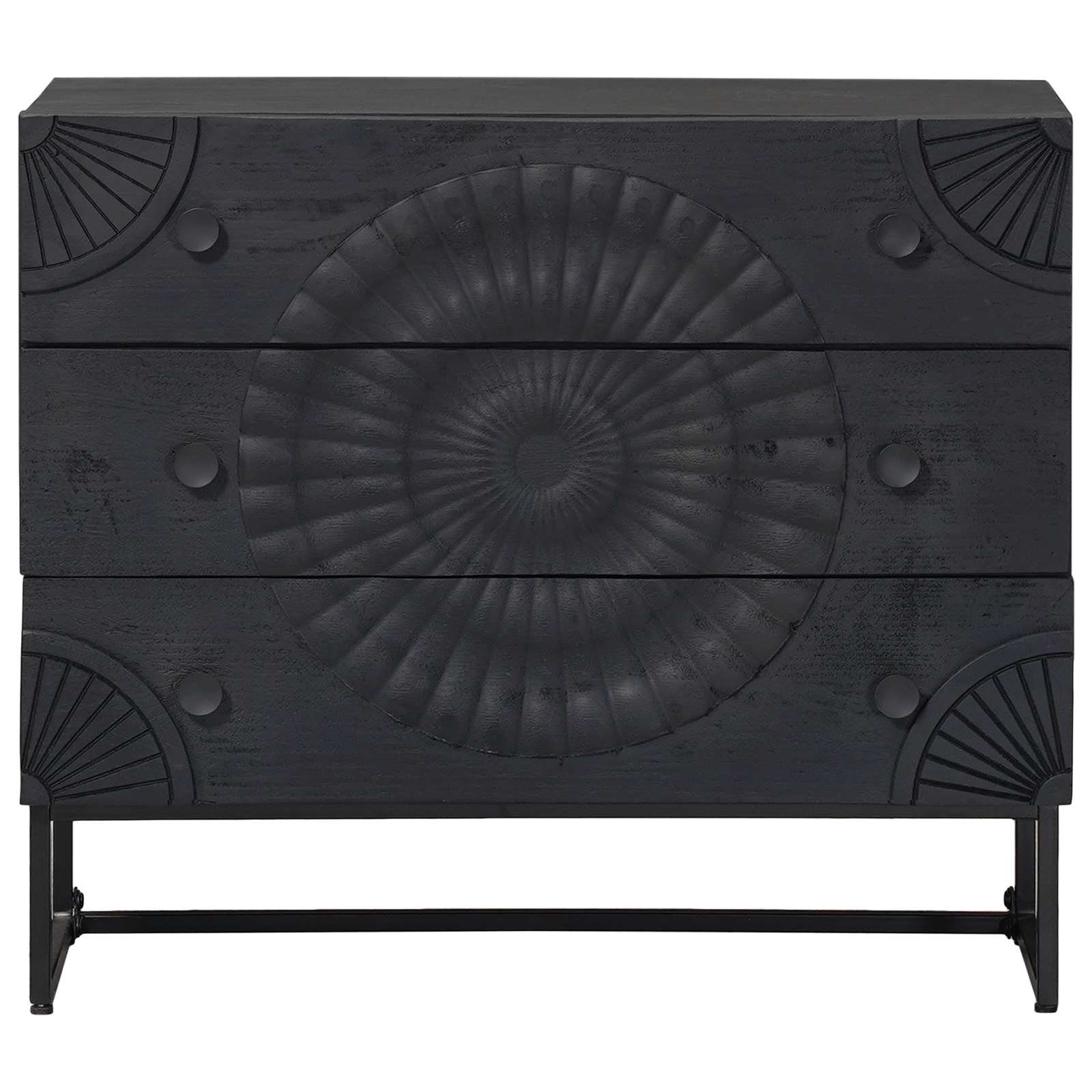 Ormar s ladicama s ladicama Crna 75 x 30 x 65 cm