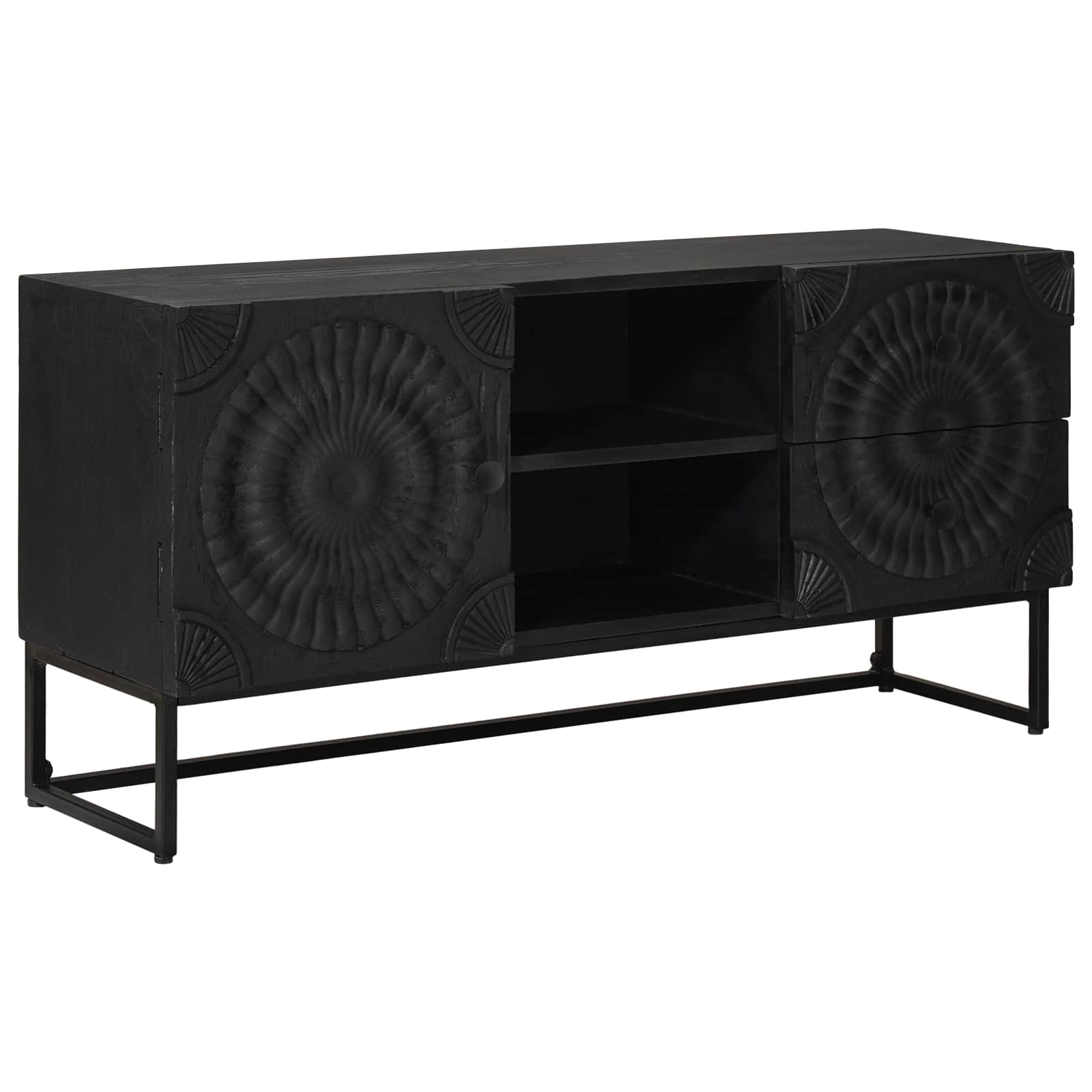 TV ormar s ladicama s policom s pohranom Crna 105 x 30 x 54 cm
