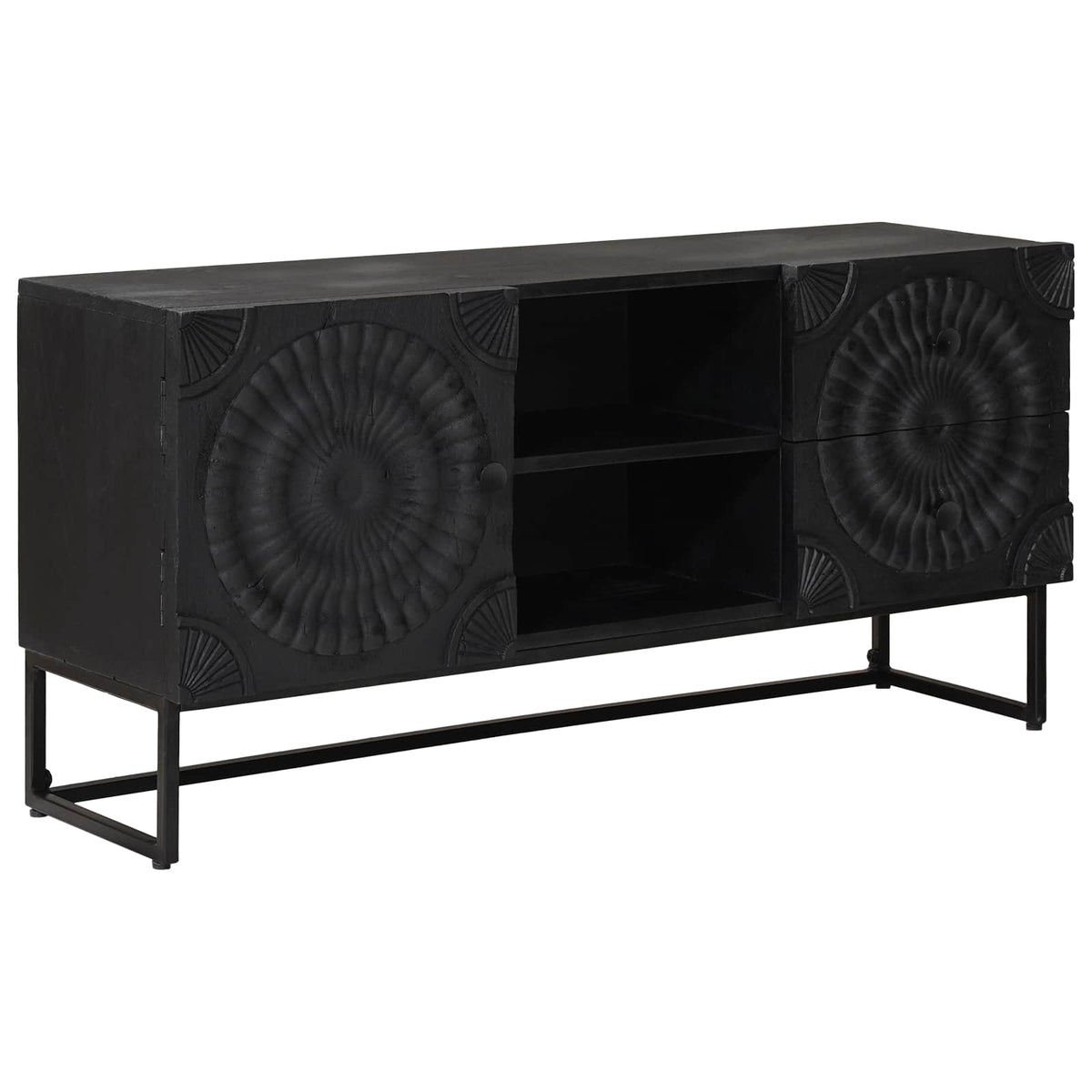 TV ormar s ladicama s policom s pohranom Crna 105 x 30 x 54 cm