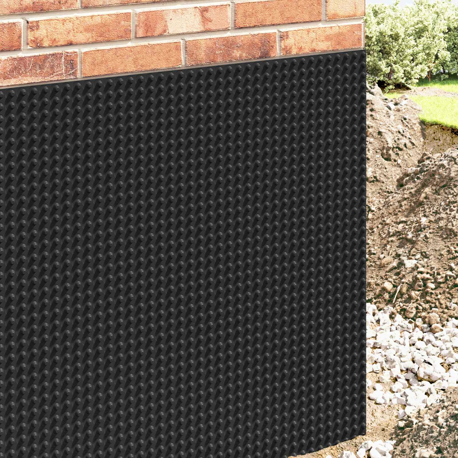 Pucketana odvodna ploča Crna 0,5 x 20 m HDPE